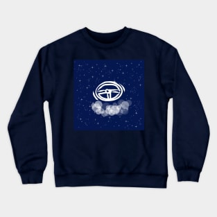 rudder, transport, travel, driver, adventure, technology, light, universe, cosmos, galaxy, shine, concept Crewneck Sweatshirt